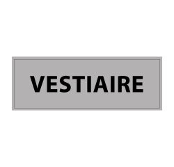 Panneau VESTIAIRE 210x75mm PVC ou Vinyle Int./Ext.  - Gris - PVC 2 mm