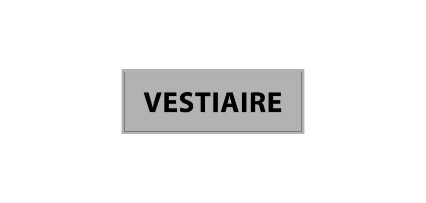 Panneau VESTIAIRE 210x75mm PVC ou Vinyle Int./Ext.  - Gris - PVC 2 mm