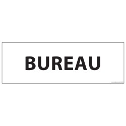 Plaque de porte BUREAU - vinyle ou PVC 210 x 75 mm