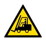 Pictogramme danger W014 - Chariot élévateur - ISO 7010