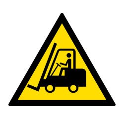 Pictogramme danger W014 - Chariot élévateur - ISO 7010