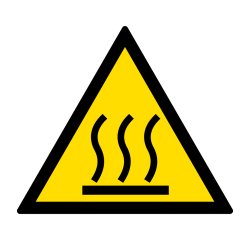 Signalétique de danger - Picto Surface Chaude - W017 - ISO 7010