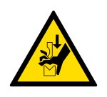 Panneaux - Écrasement de la main dans une presse plieuse - W030