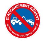 Panneau prescription B6a1 - Stationnement Gênant