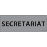 Panneau d'information - Secrétariat - 210x75 mm  - Blanc - PVC