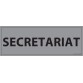 Panneau d'information - Secrétariat - 210x75 mm  - Blanc - PVC