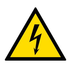 Signalétique de danger - Pictogramme Électricité - W012 - ISO 7010  - 100 mm - PVC