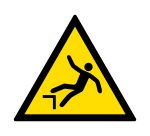 Adhésif - Danger : Chute avec Dénivellation - W008 - ISO 7010