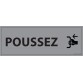 Plaque de porte POUSSEZ - 210 x 75 mm