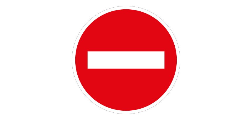 Panneau d'interdiction - Picto Sens Interdit - B1 - ISO 7010