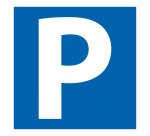 Panneau de signalisation de parking - Lettre P - Aludibond