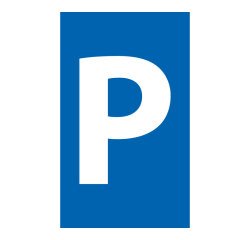 Panneau de signalisation de parking - Lettre P - Aludibond  - 300 x 500 mm