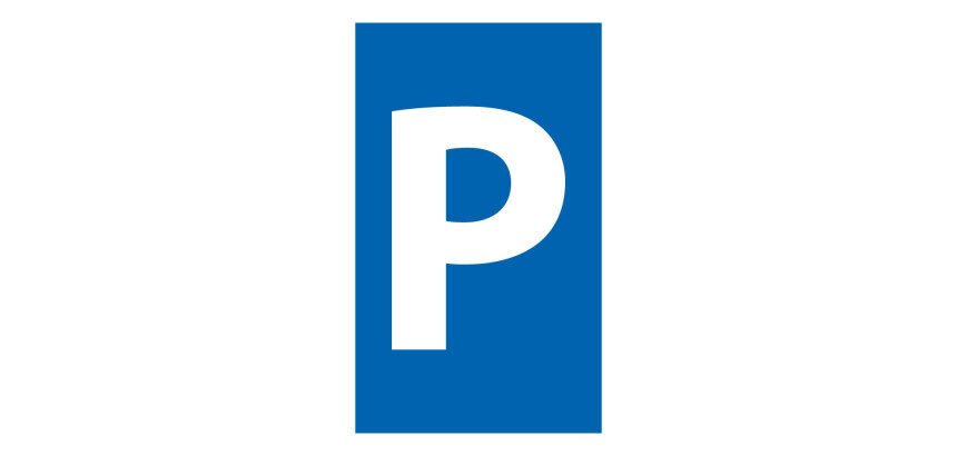 Panneau de signalisation de parking - Lettre P - Aludibond