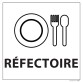 Panneau REFECTOIRE - fond blanc 250 x 250 mm