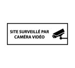 Panneau d'information - Pictogramme de sécurité Vidéo surveillance  - 297 x 105 mm - Gris - Vinyle Souple Autocollant