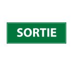 Panneau Sortie - fond vert