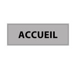 Panneau de signalisation - Pictogramme Accueil - 210 x 75 mm  - Bleu - PVC 2 mm