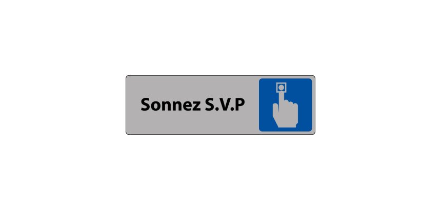 Panneau Sonnez S.V.P - Signalétique d'accueil