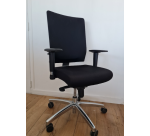 Fauteuil en tissu noir VIRTUOSE - Reconditionné