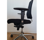 Fauteuil en tissu noir VIRTUOSE - Reconditionné