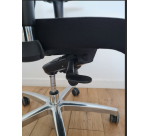 Fauteuil en tissu noir VIRTUOSE - Reconditionné