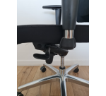 Fauteuil en tissu noir VIRTUOSE - Reconditionné