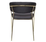 Chaise en tissu noir/pieds or DESIR - Reconditionné
