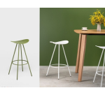 Tabouret haut blanc SHIRLEY - Reconditionné