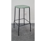 Tabouret mi-haut (lounge) vert olive/noir SPASKA - Reconditionné