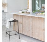 Tabouret mi-haut (lounge) vert olive/noir SPASKA - Reconditionné