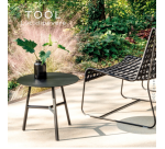 Table basse LINZI ronde noir H45 - Reconditionné
