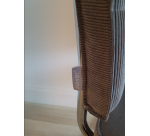Chaise Ridge Rib ZUIVER velours gris DESIR - Reconditionné