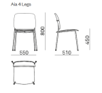 Chaise de réunion Akaba grise DESIR 9 - Reconditionné
