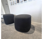 Pouf Haworth LINZI noir carré - Reconditionné