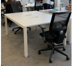 Bench de 2 120x80 blanc et top access arrondi JOBI - Reconditionné