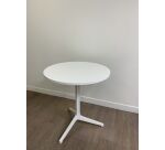 Table cafétéria ronde diamètre 70 H75 Blanc-Blanc MANON - Reconditionné