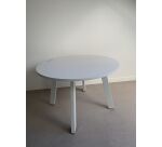Table de réunion ronde D.110 cm blanche MANON - Reconditionné