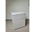 Caisson Steelcase 2 tiroirs avec clef, Blanc 42x60 H52 MANON - Reconditionné