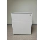Caisson Steelcase 2 tiroirs avec clef, Blanc 42x60 H52 MANON - Reconditionné