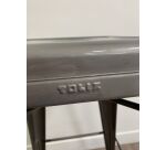 Tabouret haut Tolix gris brut verni H75 MANON - Reconditionné