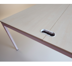 Bench de 2 positions 180x80 bois clair/blanc EGIDE à redimensionner - Reconditionné