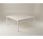 Bench de 2 positions 180x80 bois clair/blanc EGIDE à redimensionner - Reconditionné