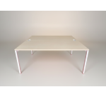 Bench de 2 positions 180x80 bois clair/blanc EGIDE à redimensionner - Reconditionné