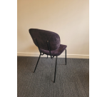 Chaise empilable velours noir DESIR 9 - Reconditionné
