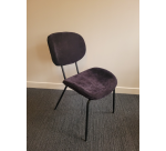 Chaise empilable velours noir DESIR 9 - Reconditionné