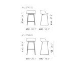 Tabouret haut Pedrali DESIR 11 gris H95 - Reconditionné