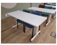 Table rabattable DESIR 11 140x60 blanche - Reconditionné