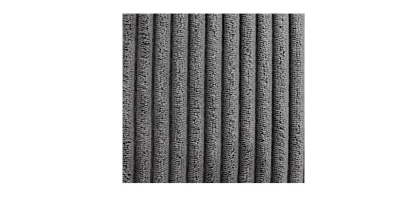Pouf en velours cotelé gris anthracite DESIR - Reconditionné