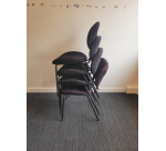 Chaise empilable velours noir DESIR 9 - Reconditionné