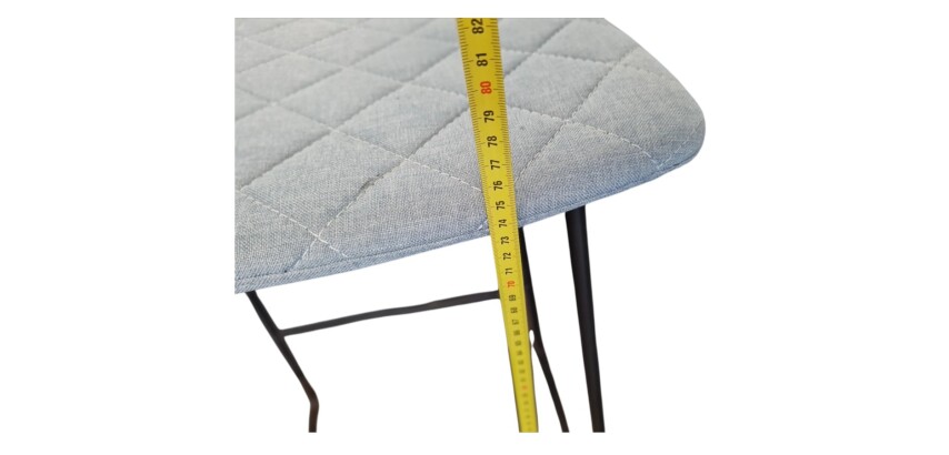 Tabouret haut Tao gris clair WORA - Reconditionné